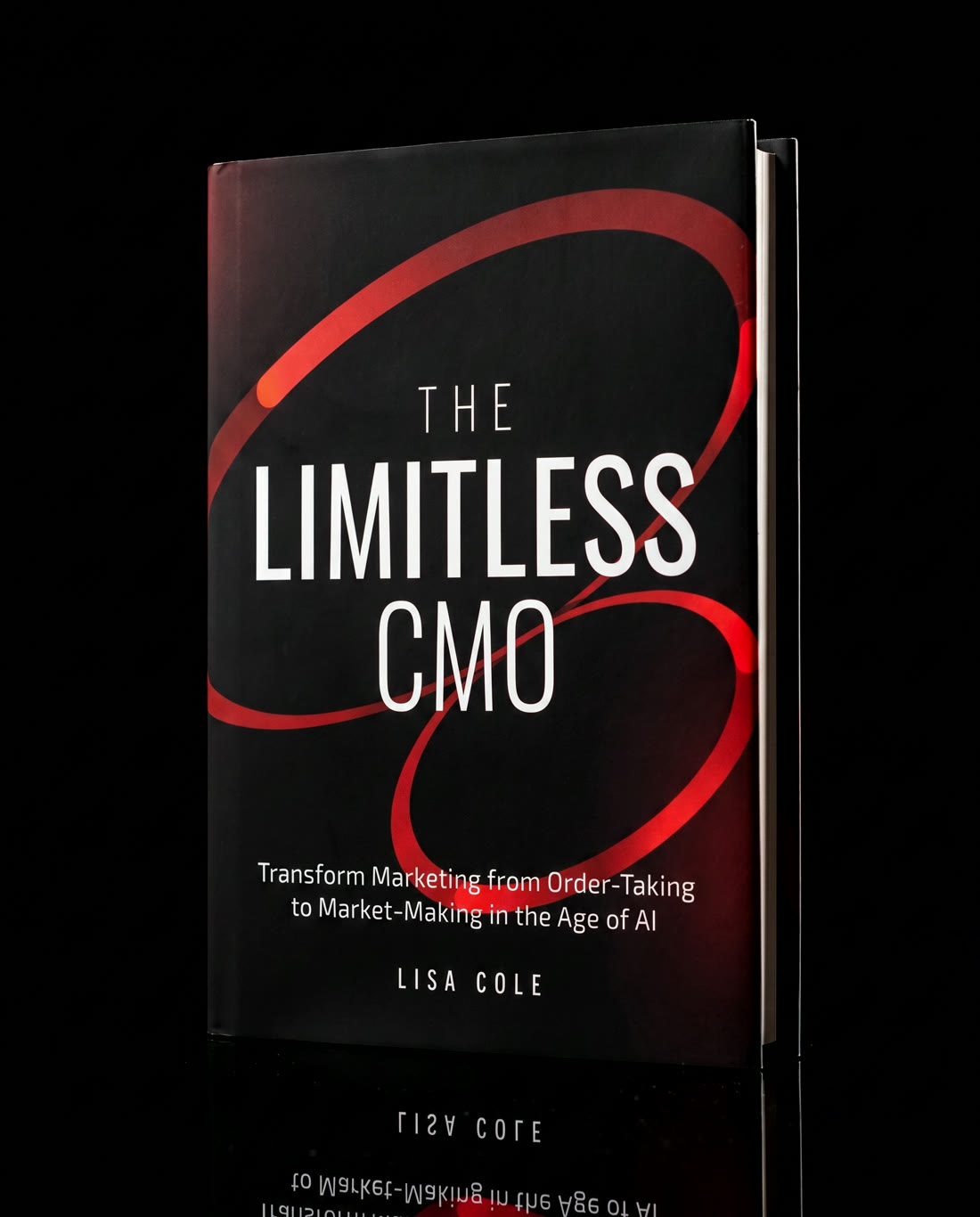 The Limitless CMO hardcover, photographed on black with a single hard light